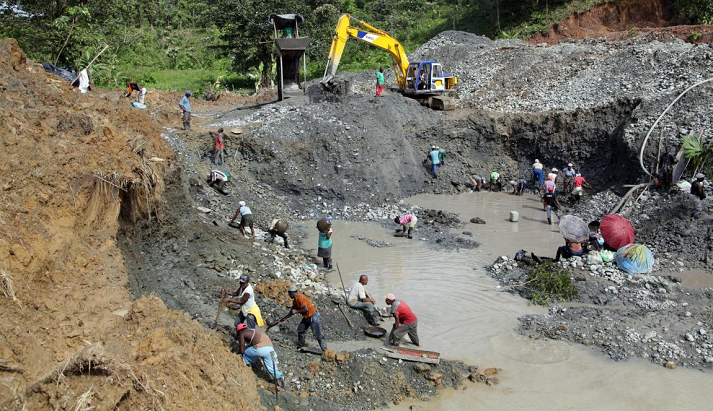 There is a tension brewing at Asamama in the Atiwa District in the Eastern Region as illegal miners have threatened that they would no longer sit unconcerned for land guards to intimidate them into quitting the work that feeds them. There is a tension brewing at Asamama in the Atiwa District in the Eastern Region as illegal miners have threatened that they would no longer sit unconcerned for land guards to intimidate them into quitting the work that feeds them.